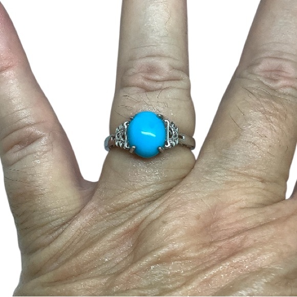 Sterling Silver sleeping beauty turquoise ring - Picture 1 of 4